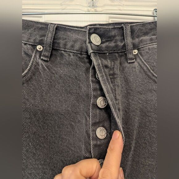 Playboy By Pacsun Womens Sz 27 High Rise Button Fly Black Jean Hot Shorts Bunny - Picture 5 of 10